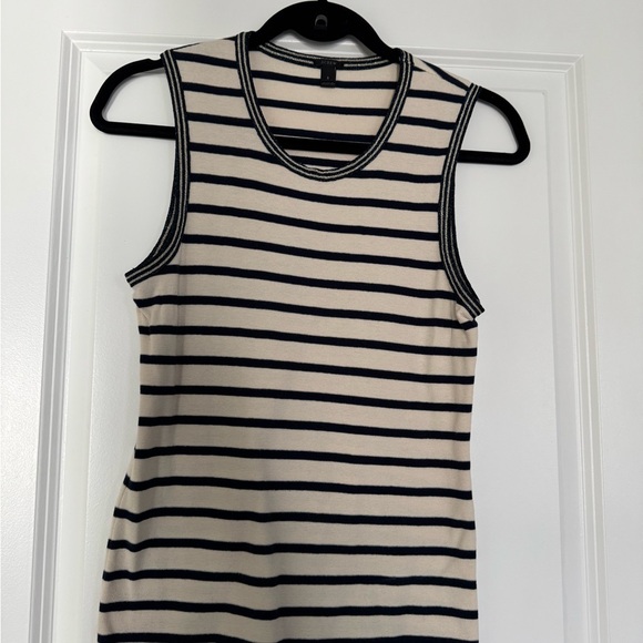 J. Crew Navy and Cream Striped Cardigan and Shell Set - Picture 4 of 7